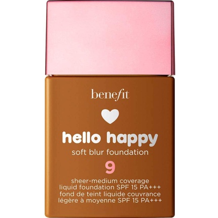 Hello Happy Soft Blur  Femei  Fond de ten matifiant  09 Deep Neutral  Spf 15  30 ml