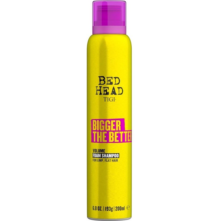 Bed Head by TIGI – Bigger The Better – Shampoo – Volume Foam – Voor fijn haar – 200ml