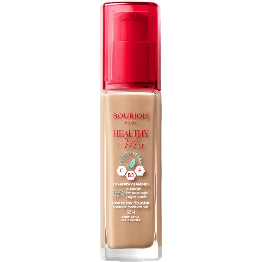 Bourjois Healthy Mix Clean & Vegan Radiant Foundation 55N Deep Beige 30 ml