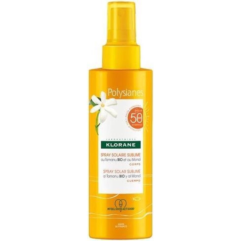 Polysianes Monoi And Tamanu Bio Sun Spray Sublime Body Spf50 By Klorane 200 Ml