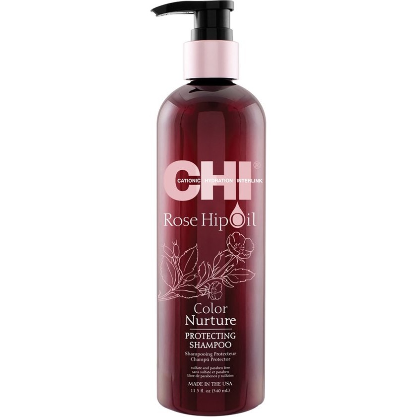 CHI Rose Hip Oil Color Nurture Protecting Shampoo   barvenA c  vlasy     OchrannA12 A ampon