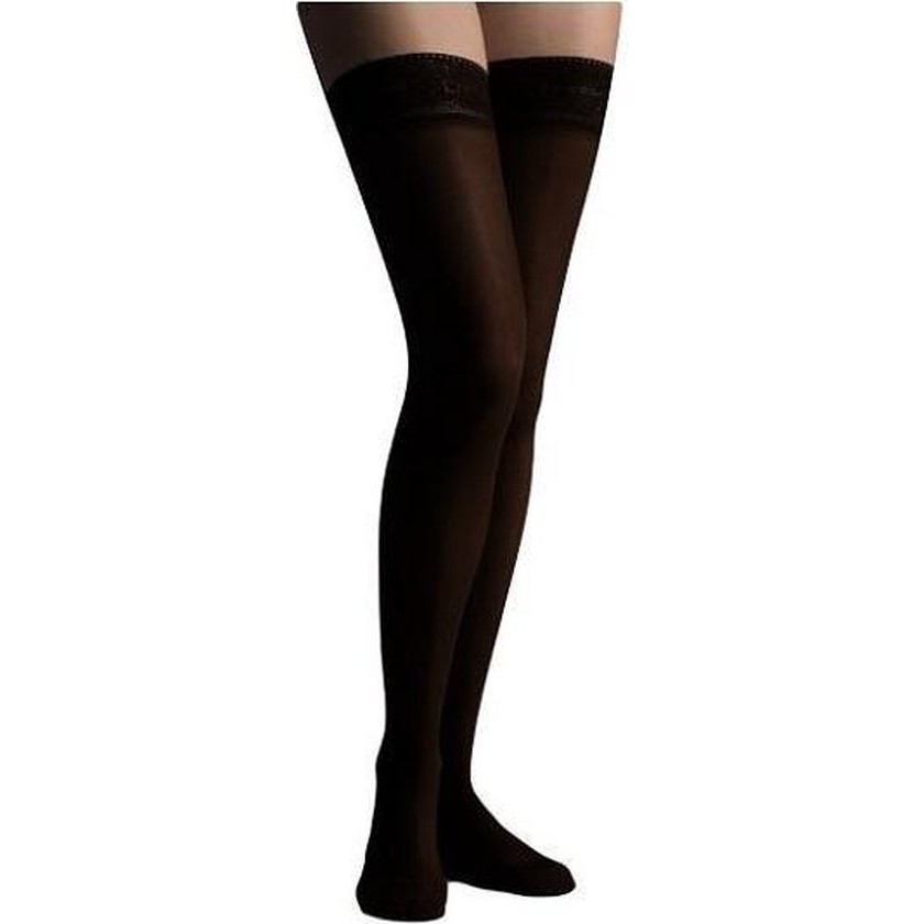 Medilast Long Black Silicone Lace Stockings Large
