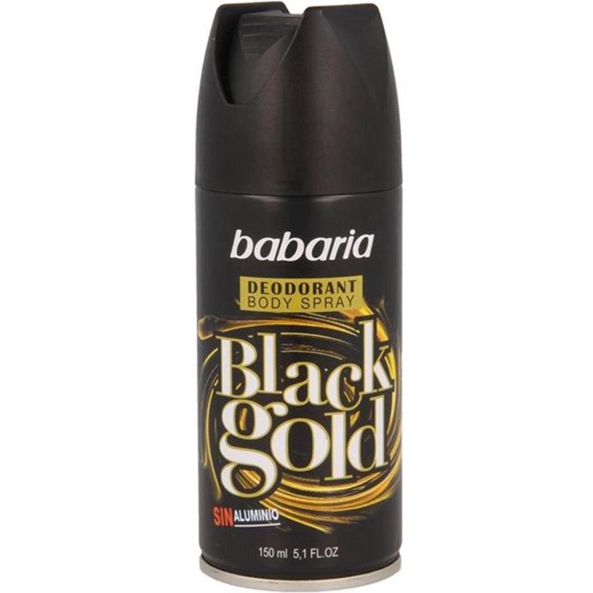Babaria Black Gold Deodorant Spray 150ml+50ml Free