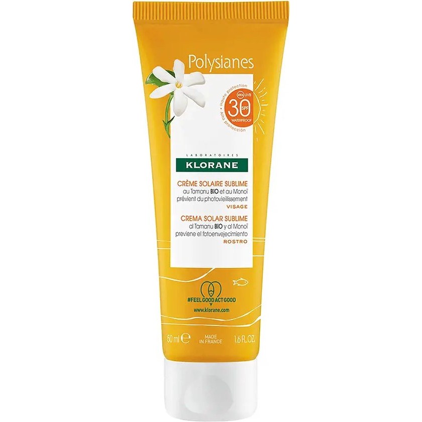 Polysianes Monoi And Tamanu Bio Sun Cream Sublime Spf30 By Klorane 50 Ml
