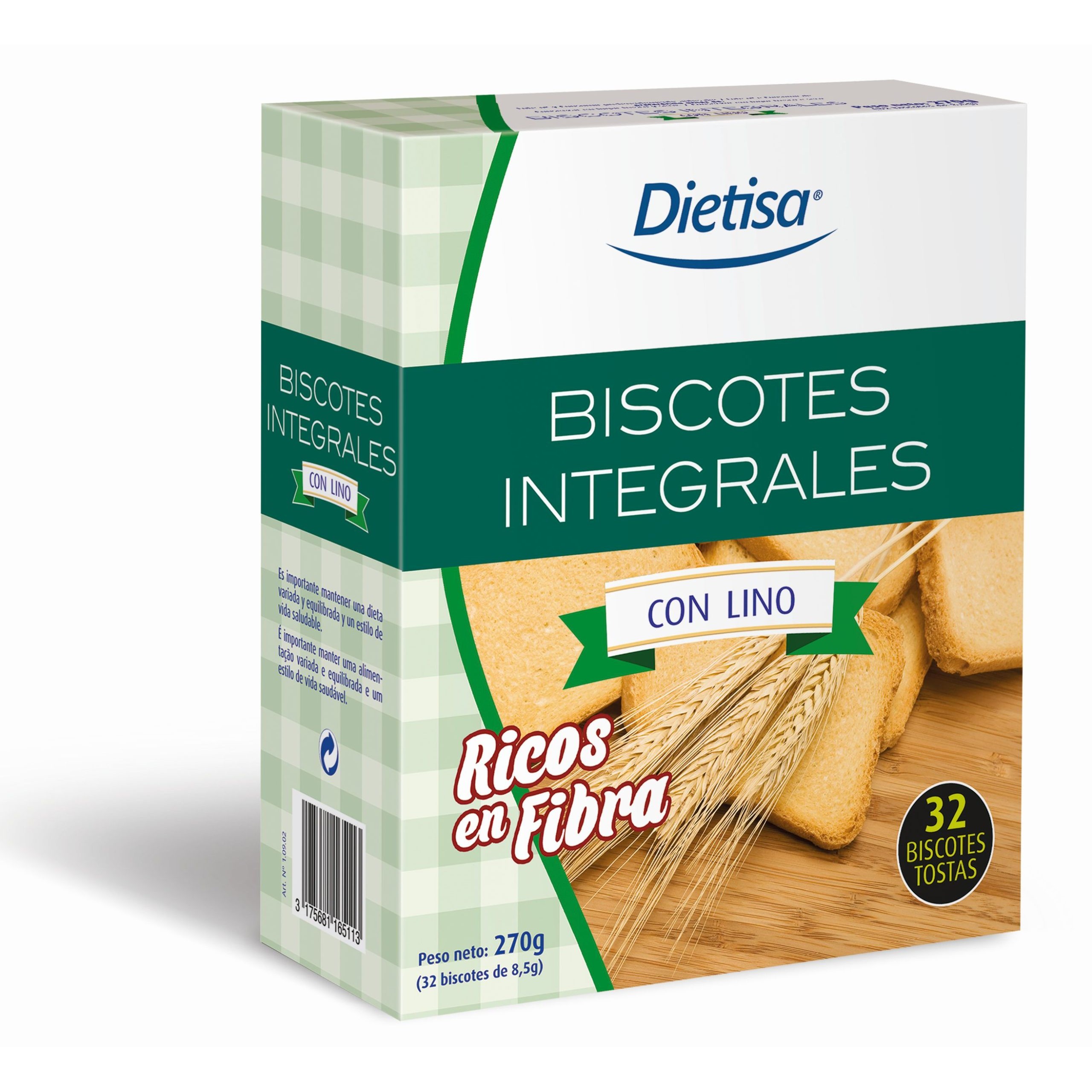 Dietisa Linen Biscuits 32 Units 270 Grams