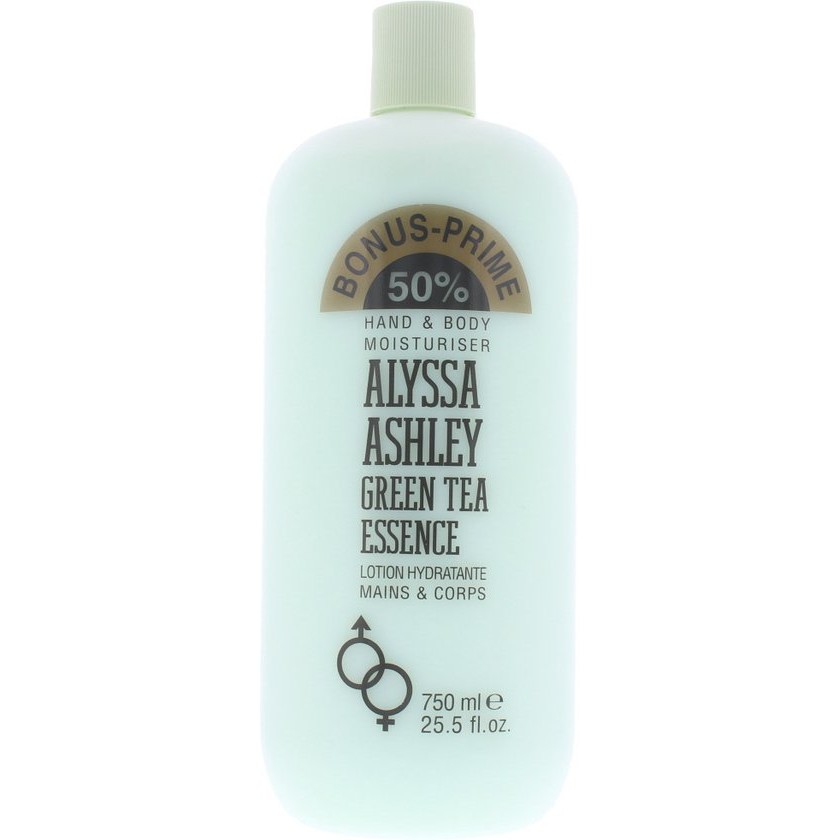 Alyssa Ashley Green Tea Essence Hand & Body Moisturiser, 750 ml