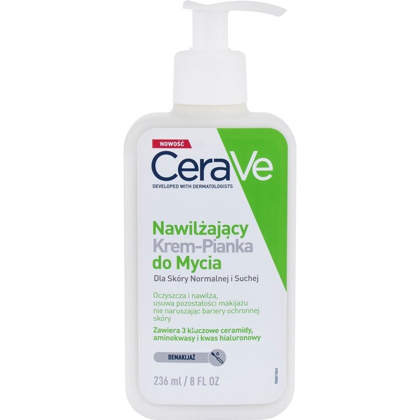 Hydrating Cream-to-foam Cleanser For Normal To Dry Skin By Cerave 236 Ml