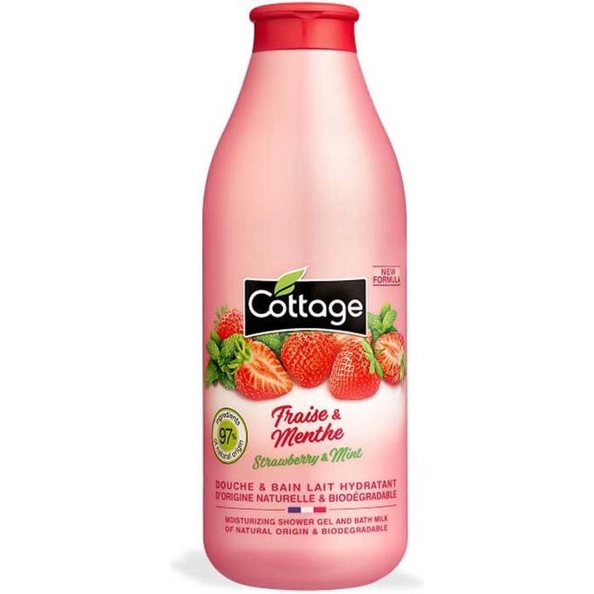 Cottage Moisturizing Shower Milk Strawberry  Mint 750ml