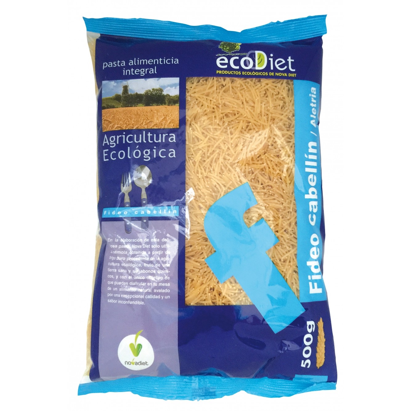 Novadiet Ecodiet Integral Cabellin Noodles 500g