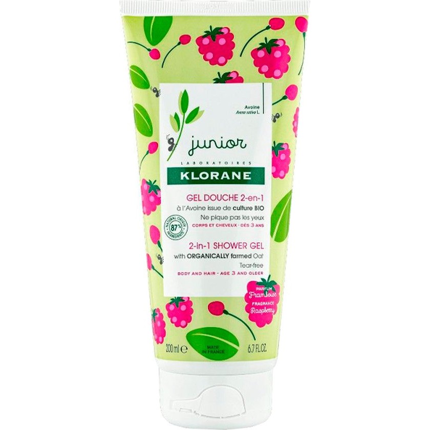 Junior Bath Gel Hair & Body #raspberry 200 Ml By Klorane #raspberry 200 Ml