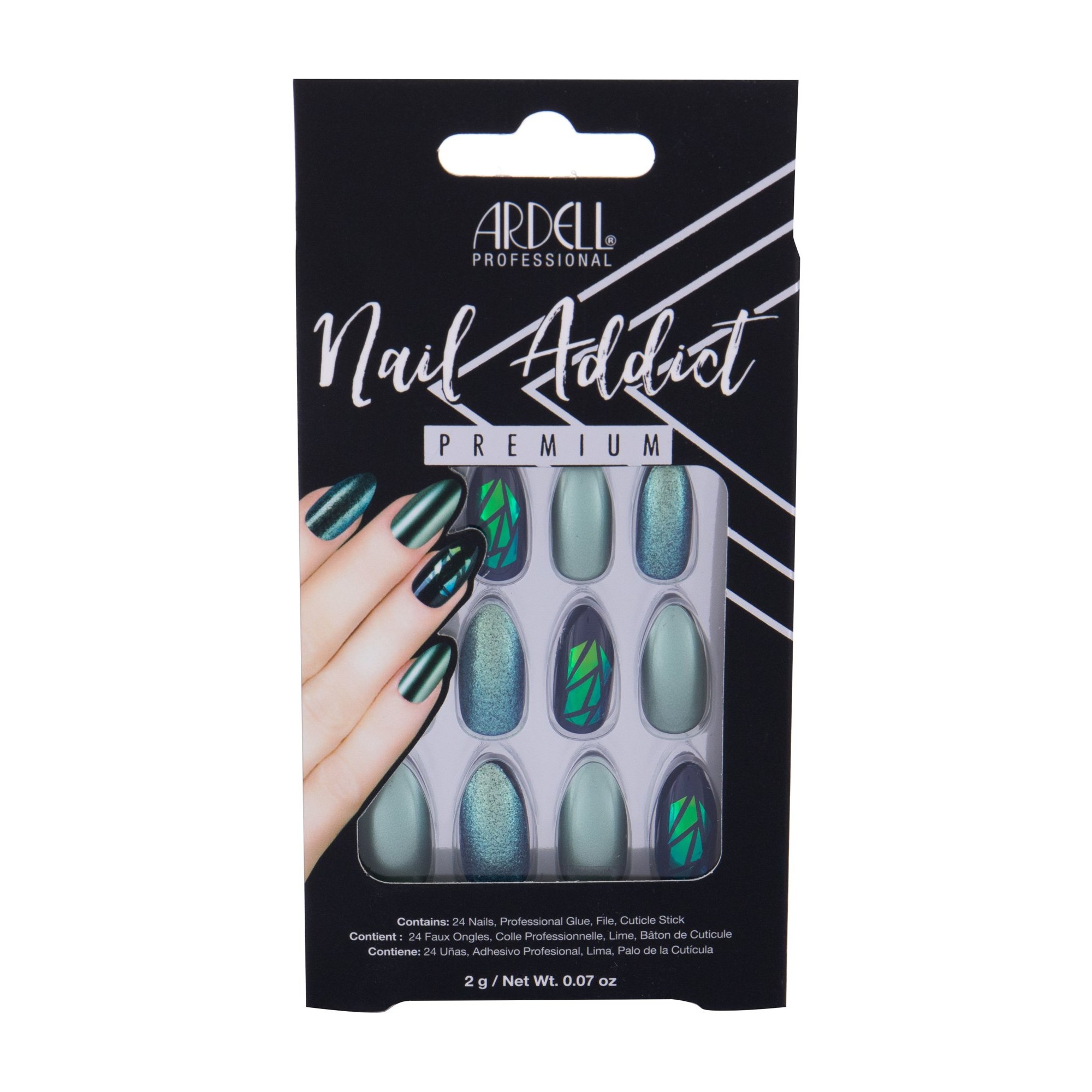 Ardell Nail Addict Green Glitter Chrome 1 U