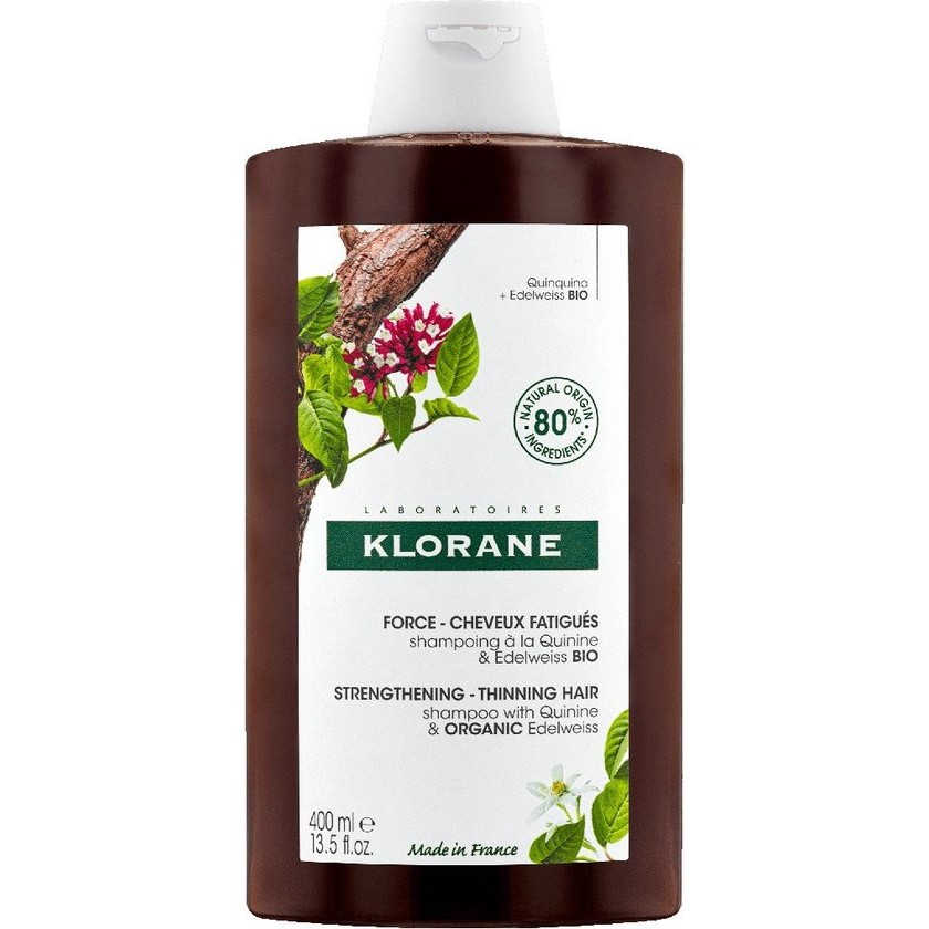 Klorane Fortifying Shampoo With Quinine And Edelweiss Bio 400ml