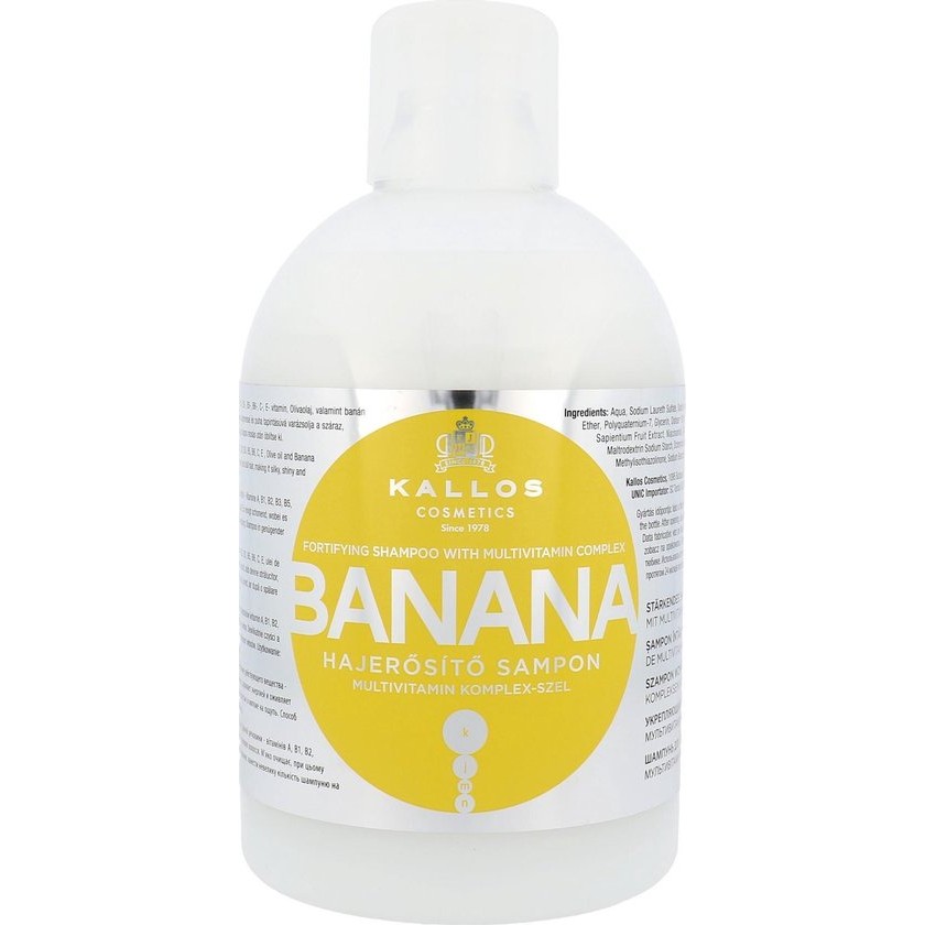 Kallos – Banana Fortifying Shampoo with Multivitamin Complex – 1000ml