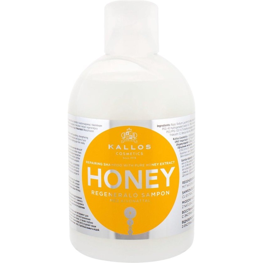 Kallos – Honey Shampoo – Regenerační šampon s medovým extraktem – 1000ml