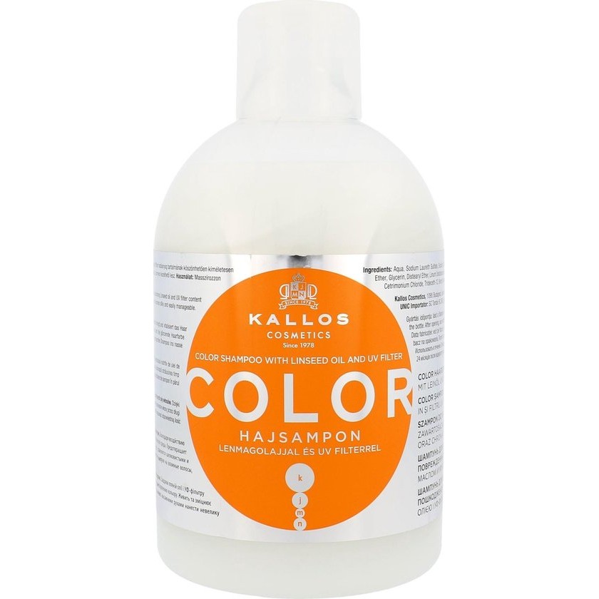 Kallos – Color Shampoo with Linseed Oil and UV filter – 1000ml