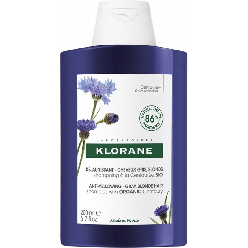 Klorane Hair Centaurée Anti-Yellow Shampoo White/Gray Hair 400ml
