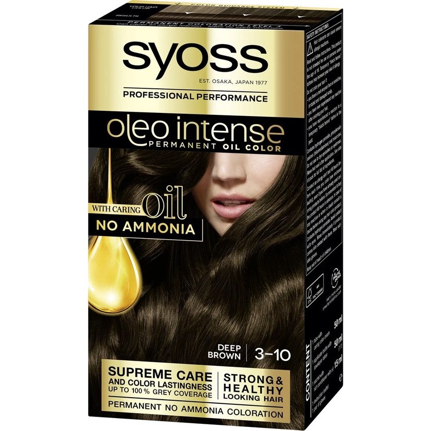 Permanent Dye Olio Intense Syoss Nº 3,10 Brown