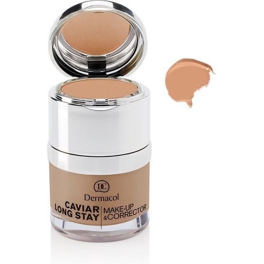 Dermacol – Caviar Long Stay & Make-Up Corrector Long lasting Make-Up with extracts of caviar and advanced corrector 30 ml 4 Tan –