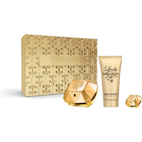Paco Rabanne Lady Million Eau De Perfume Spray 80ml Set 3 Pieces Christmas 2023