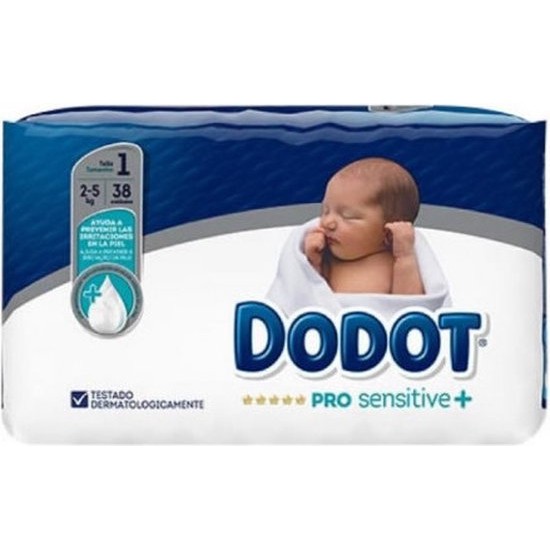 Dodot Pro Sensitive Size 1 2-5kg 38u