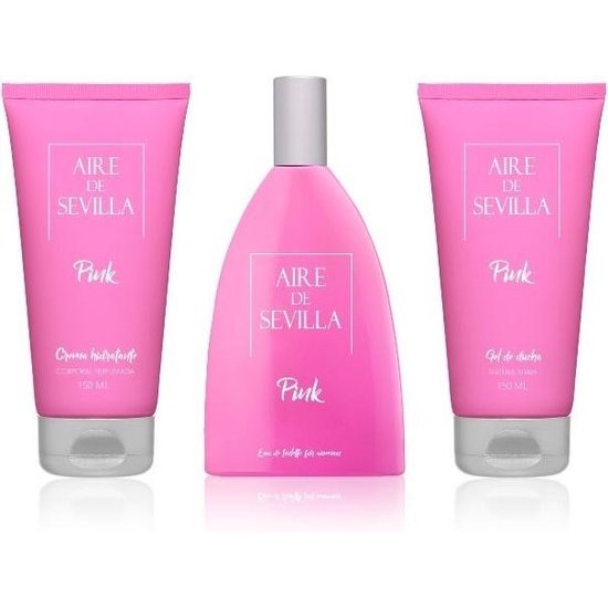 Aire de Sevilla Pink Eau De Toilette Spray 150ml Set 3 Pieces