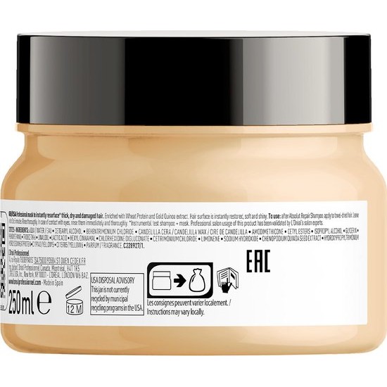 Absolut Repair Gold Professional Mask By L’oreal 250 Ml