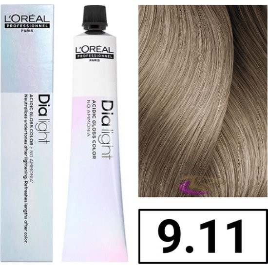 Dia Light Gel-creme Acid Sans Ammonia #9,11 By L’oreal Professionnel Paris 50 Ml