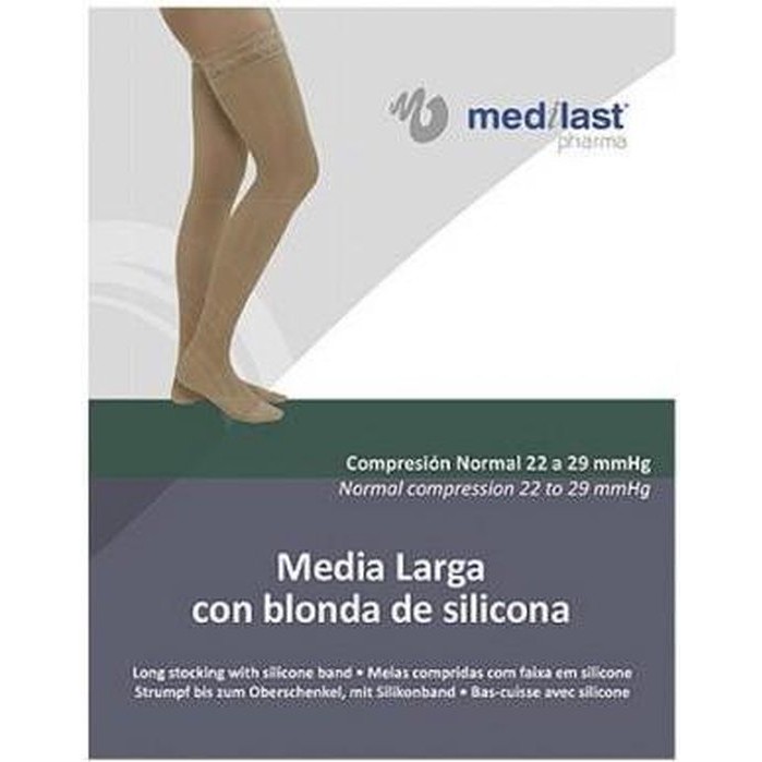 Medilast Long Silicone Lace Stocking Beige Size M