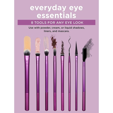 Everyday Eye Essentials Brushes Set   A set of cosmetic brushes for eye makeup