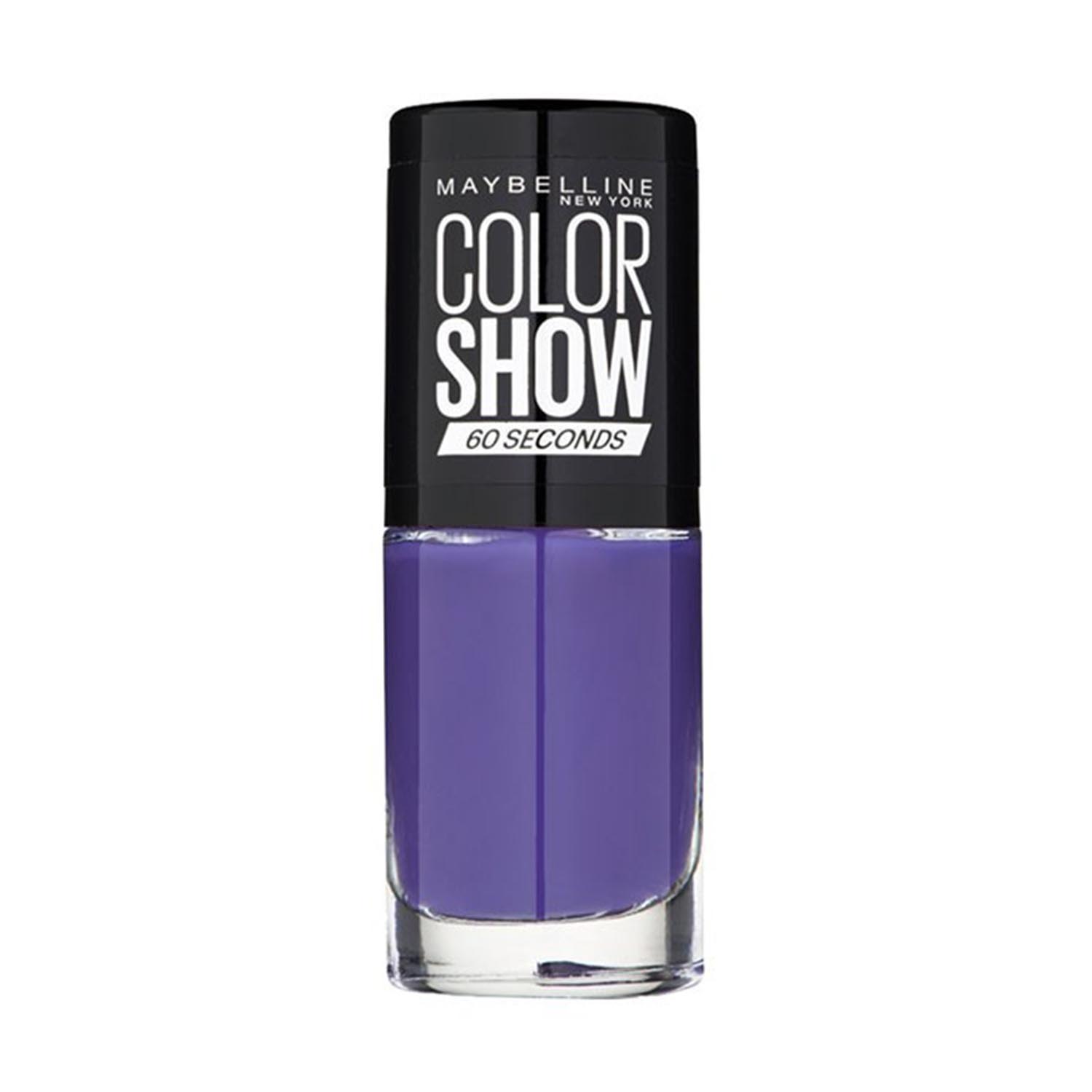Maybelline Color Show 60 Seconds 336 Violet Vogue Nail Polish Glitter 7 Ml