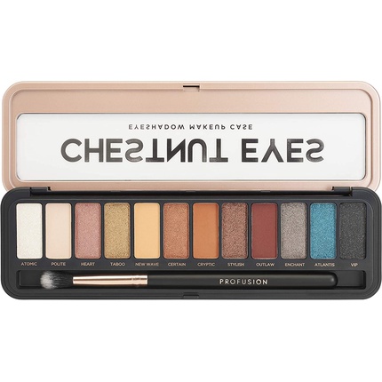 Profusion Cosmetics Eyeshadow Palette Pro Makeup Case Chestnut Eyes