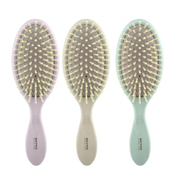 Beter Natural Fiber Pneumatic Brush with Beige Wooden Bristles