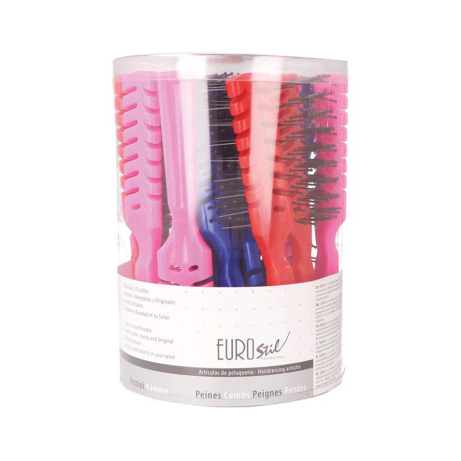 Eurostil Colors Skeleton Comb Jar 20 units